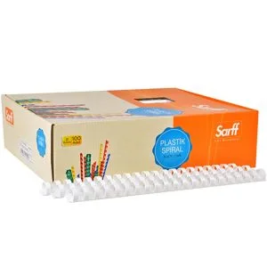 Ankara Ostim Durusoy Kırtasiye Sarff Spiral Plastik 10 mm Beyaz