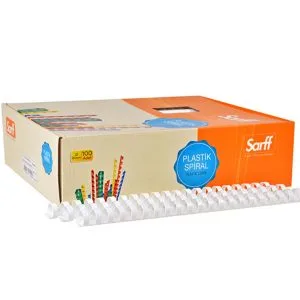 Ankara Ostim Durusoy Kırtasiye Sarff Spiral Plastik 16 mm Beyaz